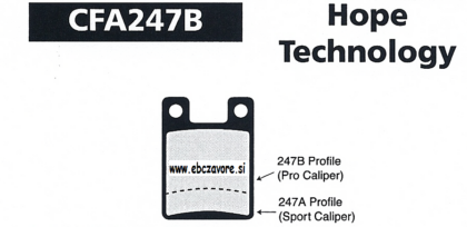 CFA247 Zavorna ploščica kolo