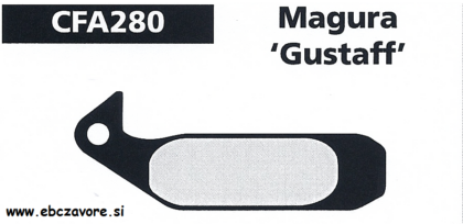 CFA280 Zavorna ploščica kolo