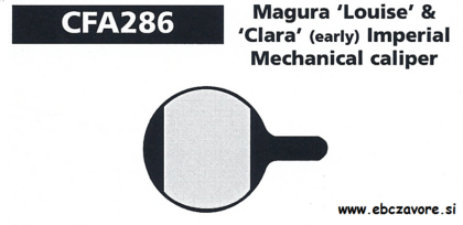 CFA286 Zavorna ploščica kolo