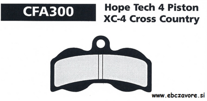 CFA300 Zavorna ploščica kolo
