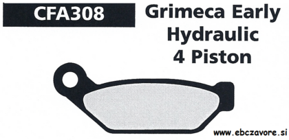 CFA308 Zavorna ploščica kolo