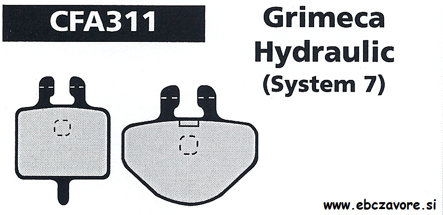 CFA311 Zavorna ploščica kolo