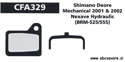CFA329 Zavorna ploščica kolo