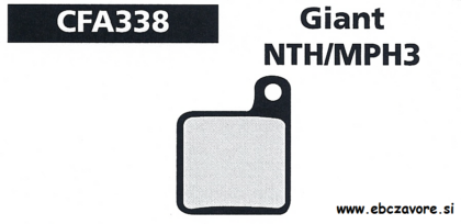 CFA338 Zavorna ploščica kolo