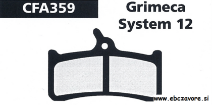 CFA359 Zavorna ploščica kolo