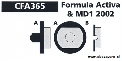 CFA365 Zavorna ploščica kolo