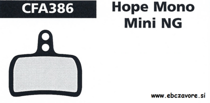 CFA386 Zavorna ploščica kolo