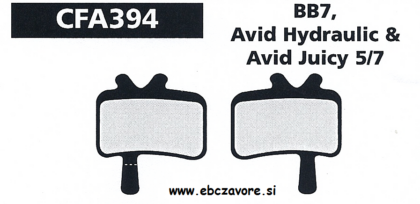 CFA394 Zavorna ploščica kolo