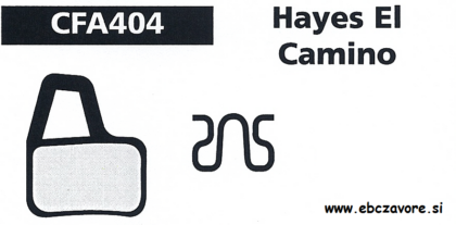 CFA404 Zavorna ploščica kolo