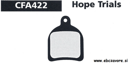 CFA422 Zavorna ploščica kolo