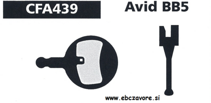 CFA439 Zavorna ploščica kolo