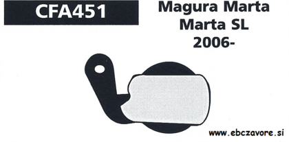CFA451 Zavorna ploščica kolo