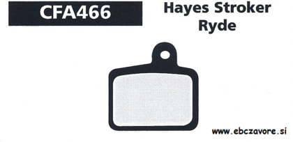 CFA466 Zavorna ploščica kolo