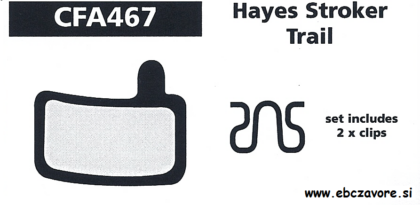 CFA467 Zavorna ploščica kolo