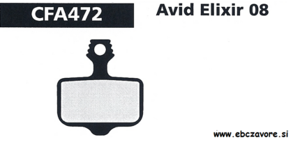 CFA472 Zavorna ploščica kolo