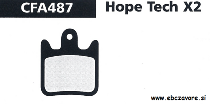CFA487 Zavorna ploščica kolo