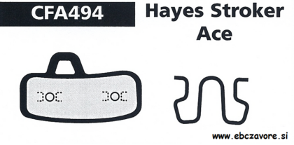 CFA494 Zavorna ploščica kolo