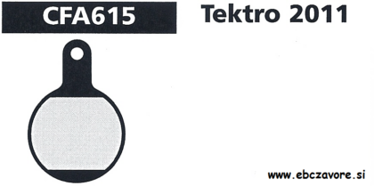CFA615 Zavorna ploščica kolo