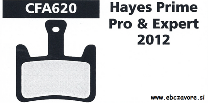 CFA620 Zavorna ploščica kolo